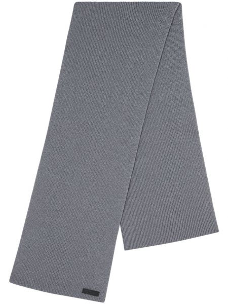 Вълнен шал Versace сиво