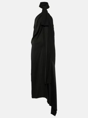 Vestido midi de crepé Givenchy negro