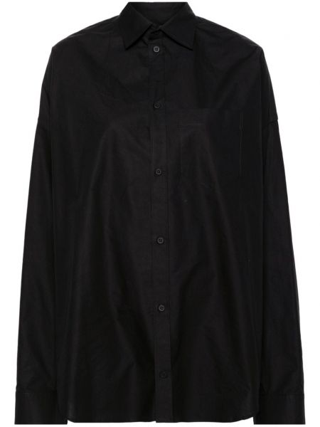 Bombažna srajca Balenciaga črna