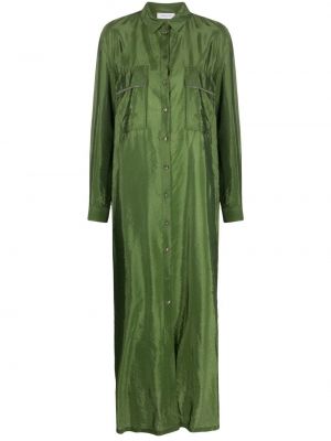Saténové dlouhé šaty Fabiana Filippi zelená