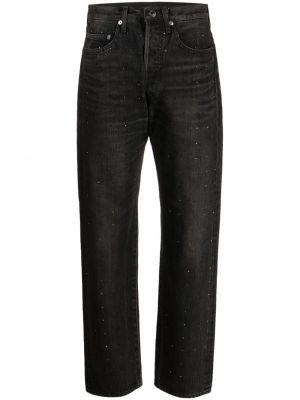 Straight leg jeans con cristalli Undercover nero