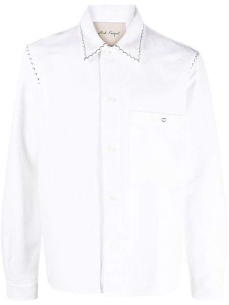 Siuvinėta marškiniai Nick Fouquet balta