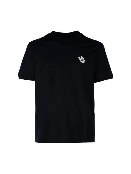 Koszulka bawełniana casual Emporio Armani czarna