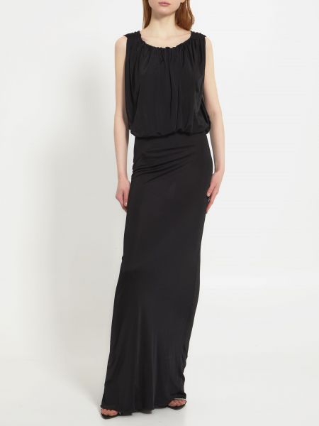Длинное платье Saint Laurent черное