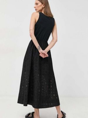 Sukienka długa bawełniana Marella czarna