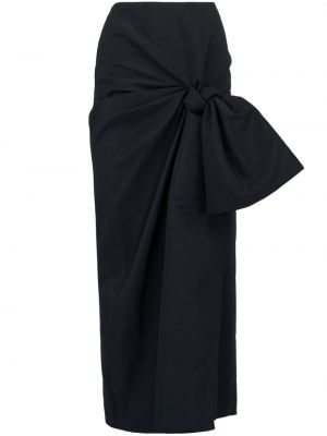 Dlhá sukňa s mašľou Alexander Mcqueen čierna