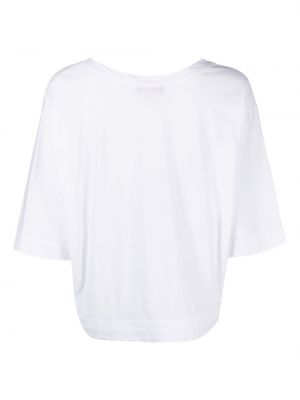 T-shirt aus baumwoll mit v-ausschnitt Roberto Collina weiß