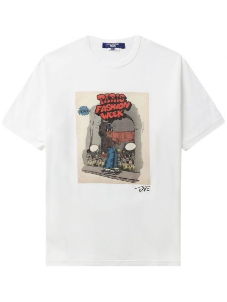 T-shirt aus baumwoll mit print Junya Watanabe weiß