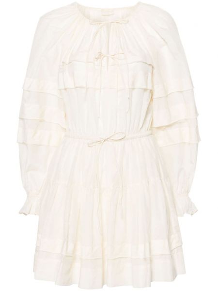 Caurspīdīgs kleita Ulla Johnson balts