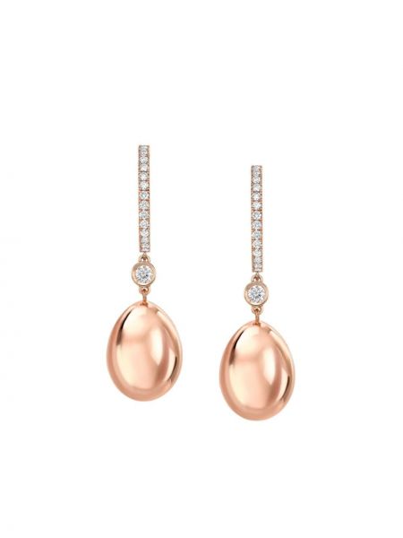 Rožinio aukso auskarai Fabergé