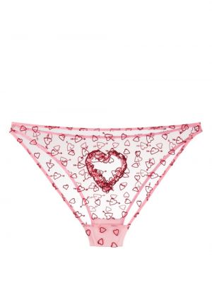 Kalhotky se srdcovým vzorem Le Petit Trou růžové