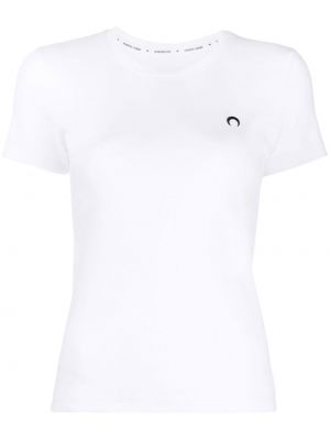 Βαμβακερή μπλούζα Marine Serre λευκό