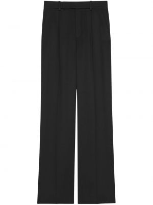 Plisované rovné nohavice Saint Laurent čierna
