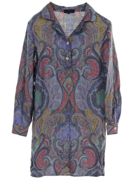Woll kleid mit print mit paisleymuster Etro Pre-owned blau