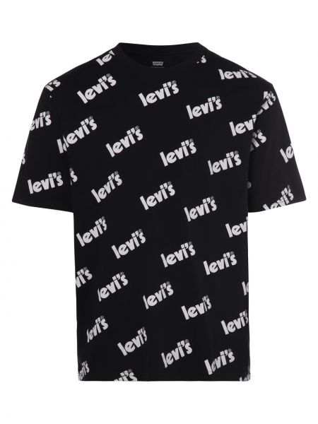 Koszulka bawełniana Levi's czarna