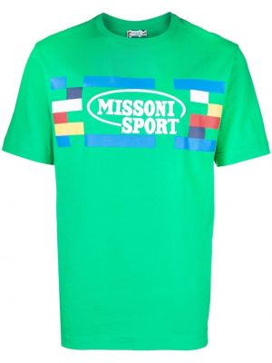 Тениска с принт Missoni зелено