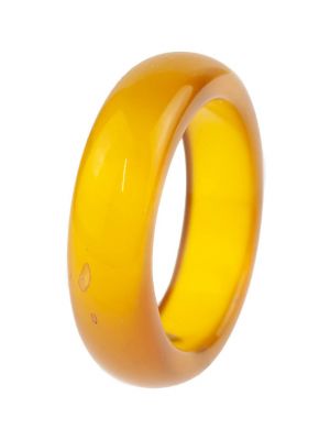 Кольцо бусики-колечки желтое
