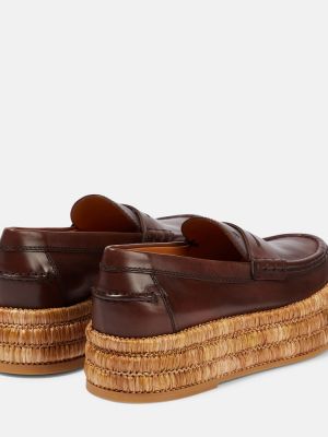 Loafers di pelle con platform Tod's marrone