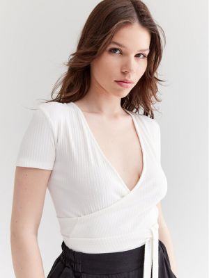 Блуза skinny Americanos бяло