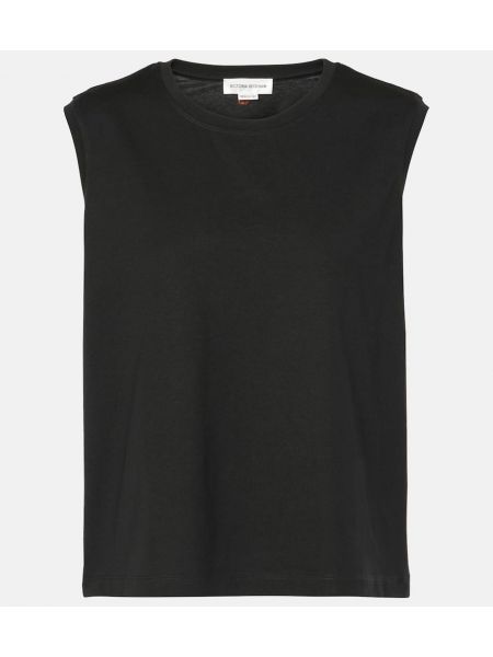 Top i bomuld i jersey Victoria Beckham sort