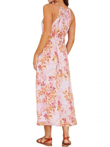 Платье с эластичным поясом без рукавов в цветочек с принтом Bella Dahl