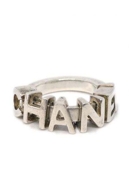 Сребърен пръстен Chanel Pre-owned сребристо