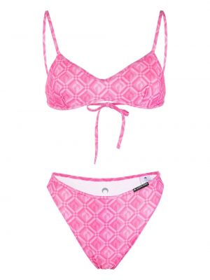 Bikini nyomtatás Marine Serre rózsaszín