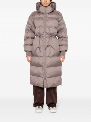 Prošívaný kabát Adidas By Stella Mccartney hnědý
