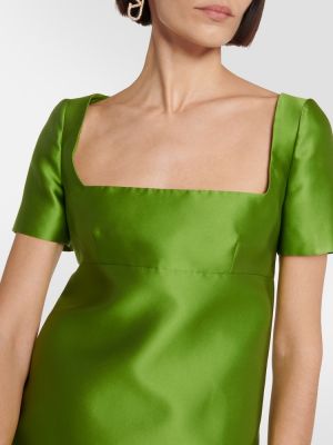 Σατέν φόρεμα Valentino πράσινο