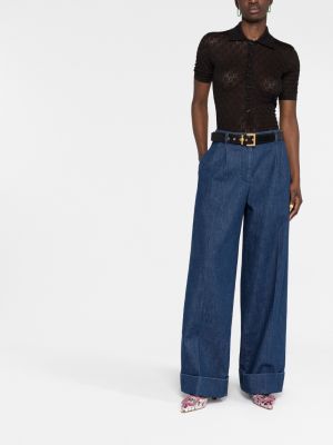 Jeansy relaxed fit Gucci niebieskie