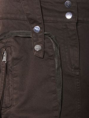 Kokvilnas džinsa svārki ar rāvējslēdzēju Blumarine brūns
