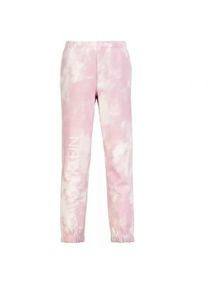 Spodnie sportowe Calvin Klein różowe
