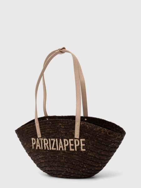 Пляжна сумка Patrizia Pepe коричнева