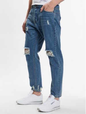 Priliehavé džínsy s rovným strihom Brave Soul modrá