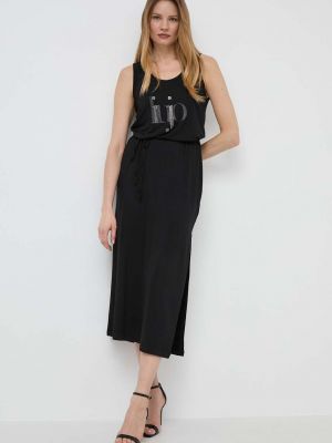 Sukienka długa oversize elegancka Liu Jo czarna