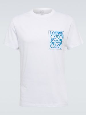 Bavlnené tričko Loewe biela