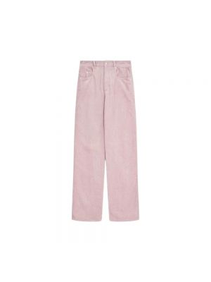 Proste spodnie Isabel Marant Etoile różowe