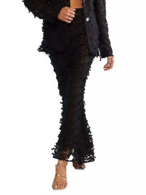 Длинная юбка с вышивкой из тюля Cynthia Rowley черная