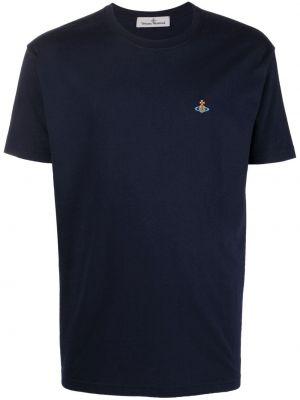 Тениска с кръгло деколте Vivienne Westwood синьо