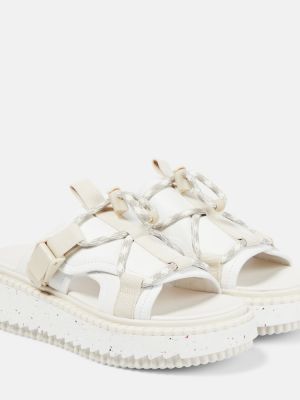 Kožené sandály Chloã© bílé