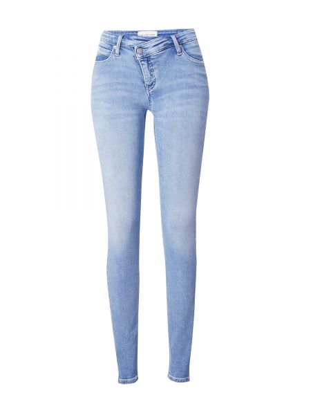 Kitsa lõikega teksapüksid Calvin Klein Jeans helesinine