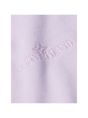 Sudadera con bordado Stone Island violeta