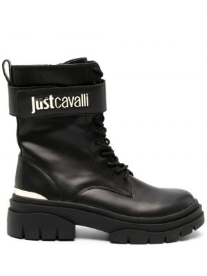 Kožené kotníkové boty Just Cavalli