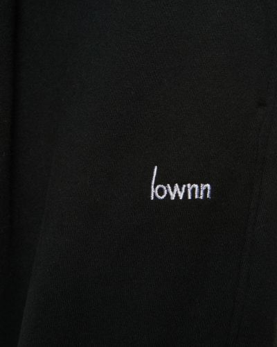Voľné džerzej bavlnené teplákové nohavice Lownn čierna