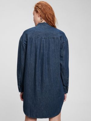 Oversized džínová košile Gap modrá