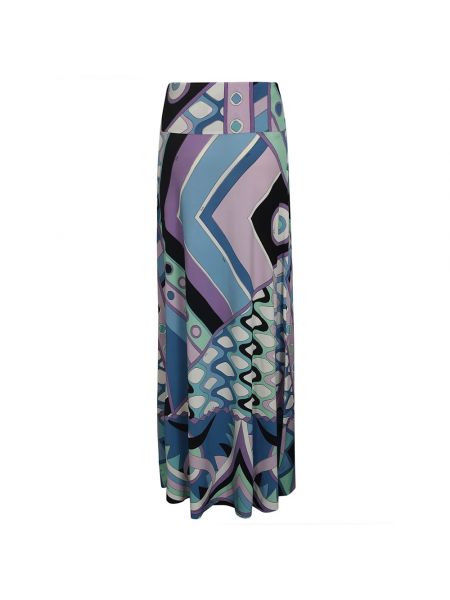 Falda larga con estampado con estampado abstracto Emilio Pucci azul