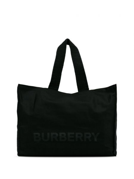 Найлонови шопинг чанта Burberry Pre-owned черно