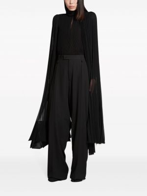 Spodnie wełniane Balenciaga czarne
