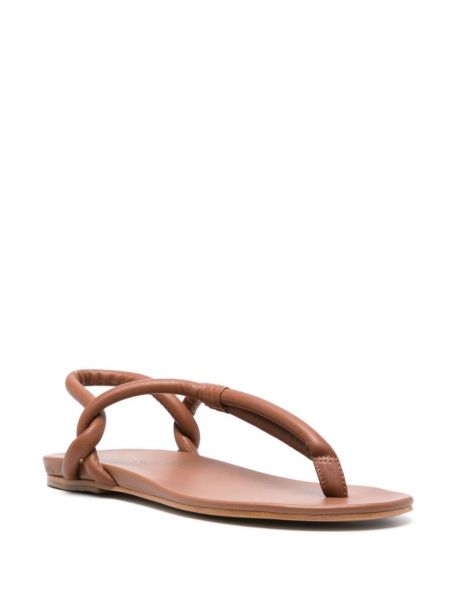 Kožené sandály Del Carlo hnědé