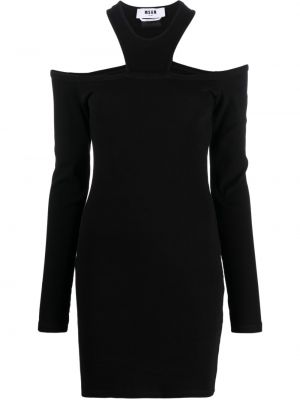 Плетена мини рокля Msgm черно